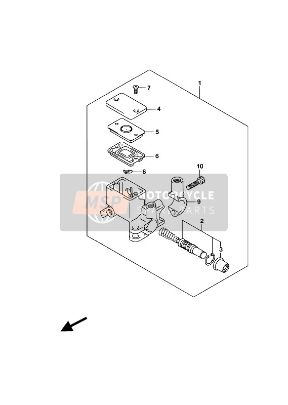 Suzuki UH200A BURGMAN 2018 Rear Master Cylinder for a 2018 Suzuki UH200A BURGMAN